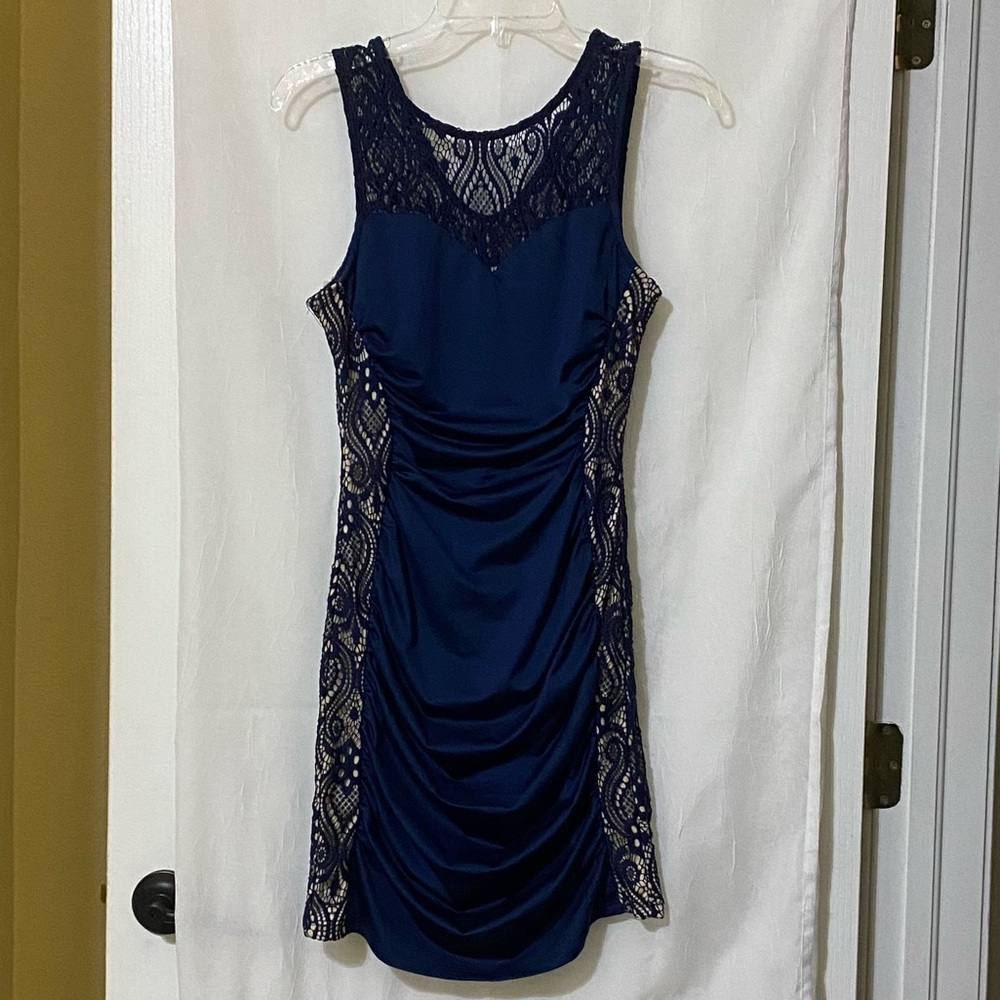 Juniors Size Small Semi-Formal Navy Blue Dress